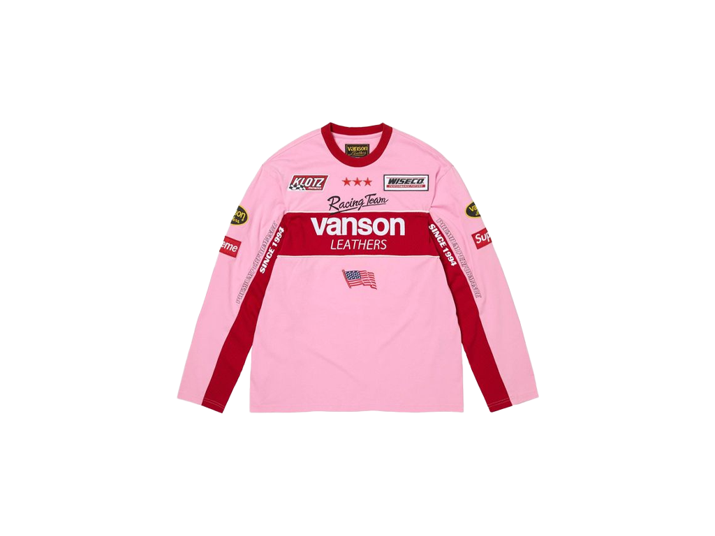 Supreme x Vanson Leathers Long-Sleeve Top Pink
