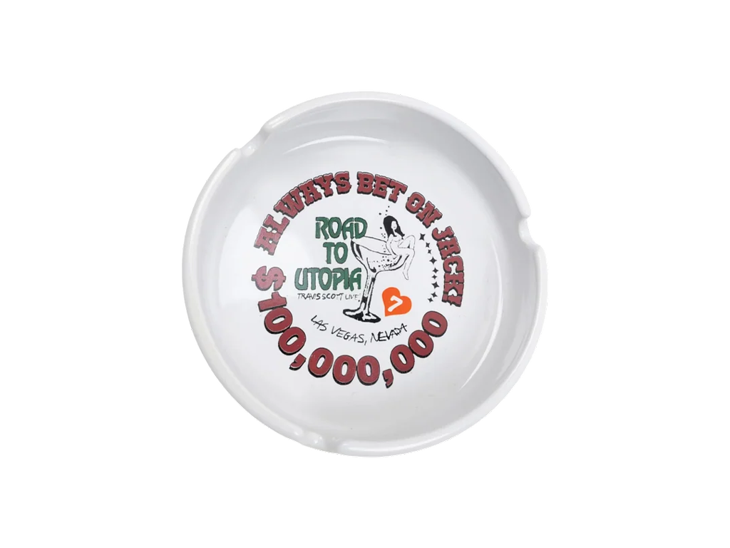 Travis Scott Road to Utopia Las Vegas Ashtray White