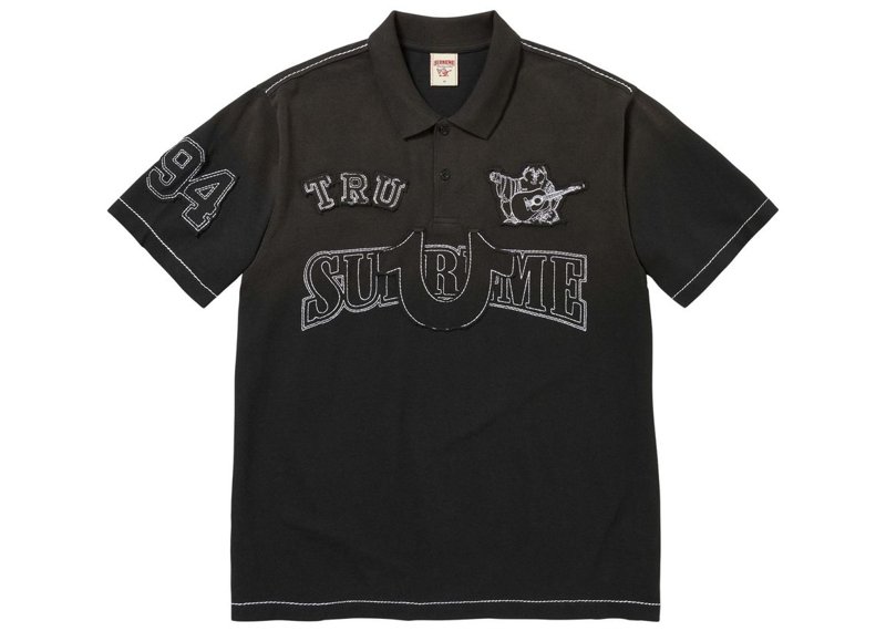 Supreme True Religion Applique Polo Black
