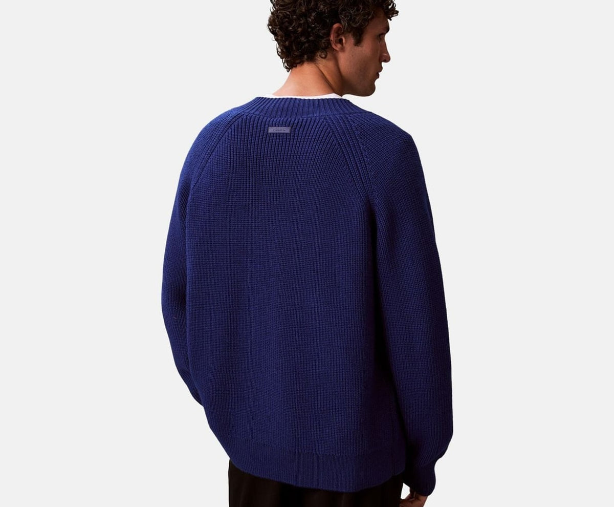Calvin Klein Wool-blend pullover Blue – hanorac – fotografia 4 din 5