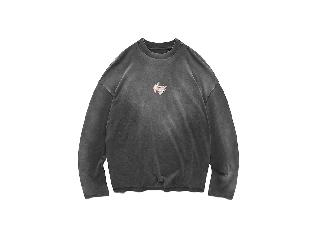 Represent 247 Ignite Long Sleeve T-Shirt Stained Black Wash-Represent-pikastore.cz