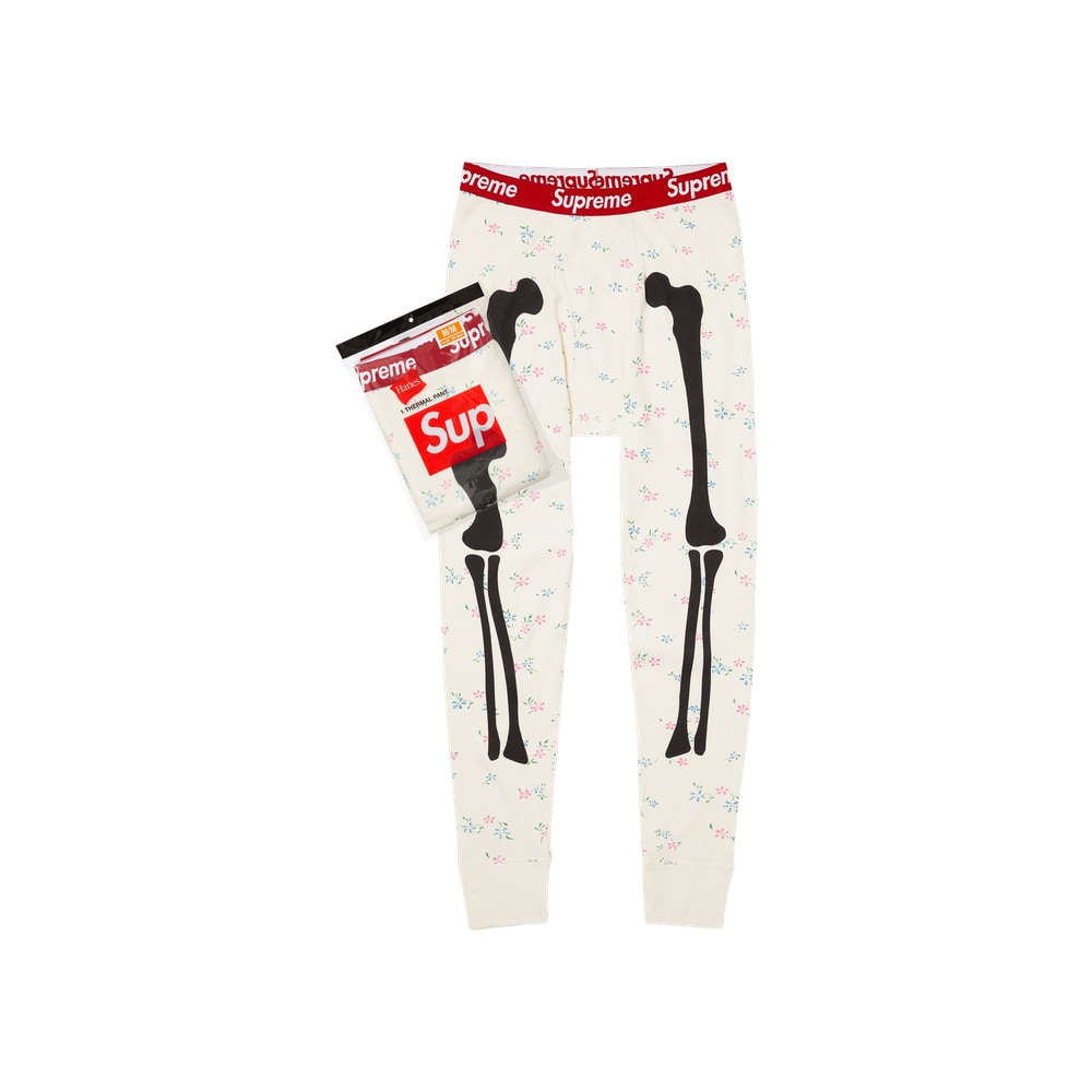 Supreme x Hanes Bones Thermal Pant (1 Pack) Floral – broek