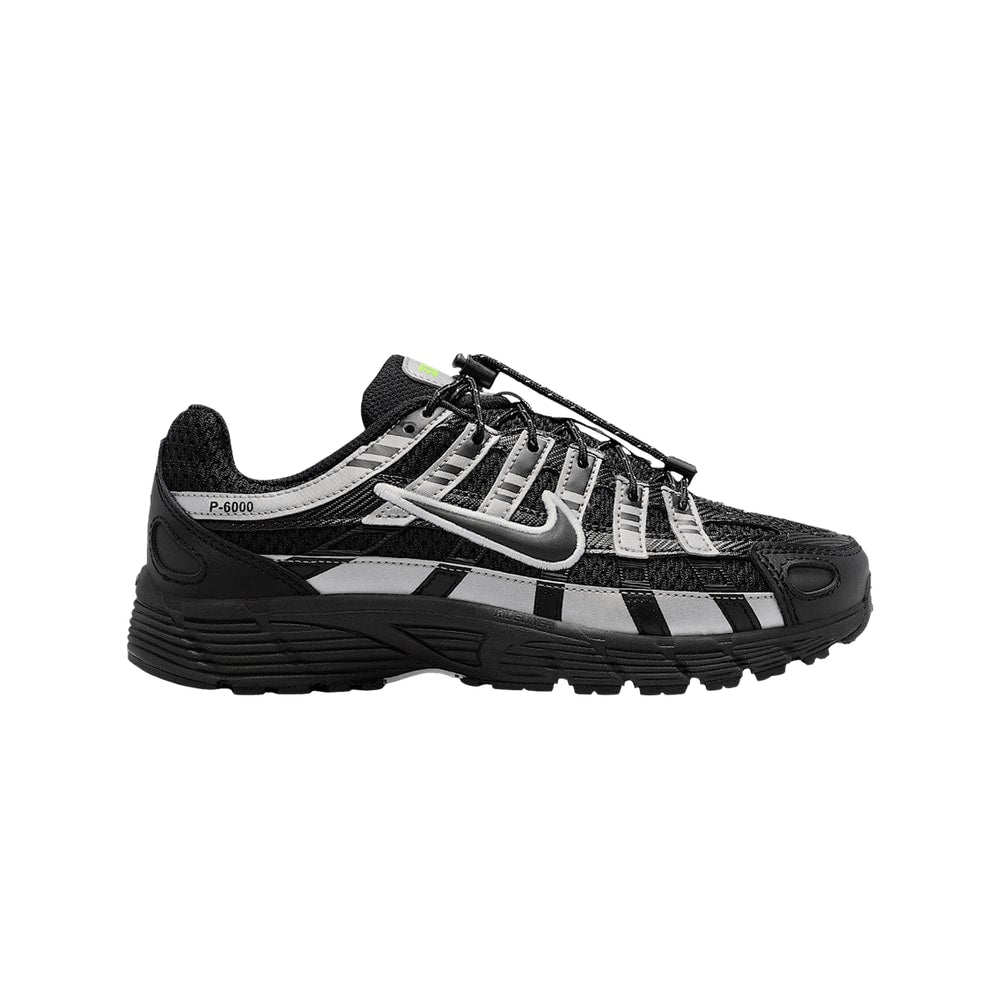 Nike P-6000 GS Black Metallic Silver Volt Ice – shoes, black