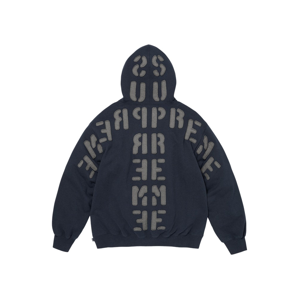 Supreme Mirrored Appliqué Hooded Sweatshirt Navy