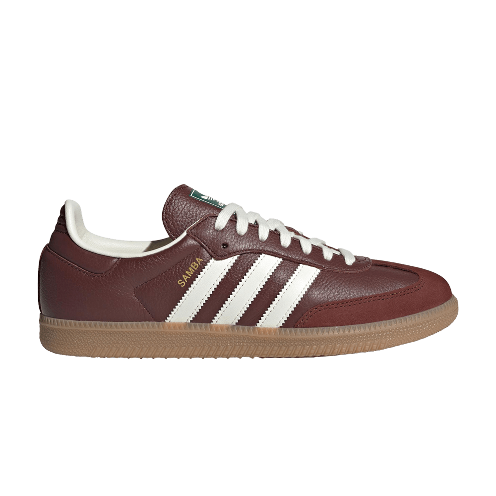 adidas Samba OG Fox Brown Off White Gum – boty, červená