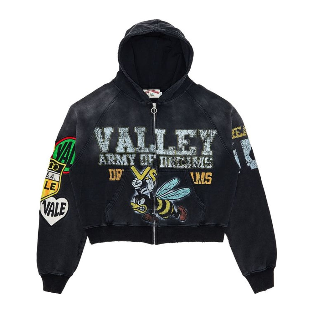 Vale Forever Army Of Dreams Zip Hoodie Black – pulóver