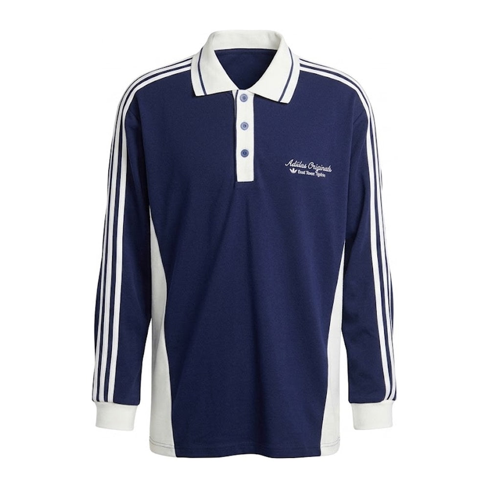 adidas Originals Polo Longsleeve v barevné kombinaci Night Indigo – Bekleidung