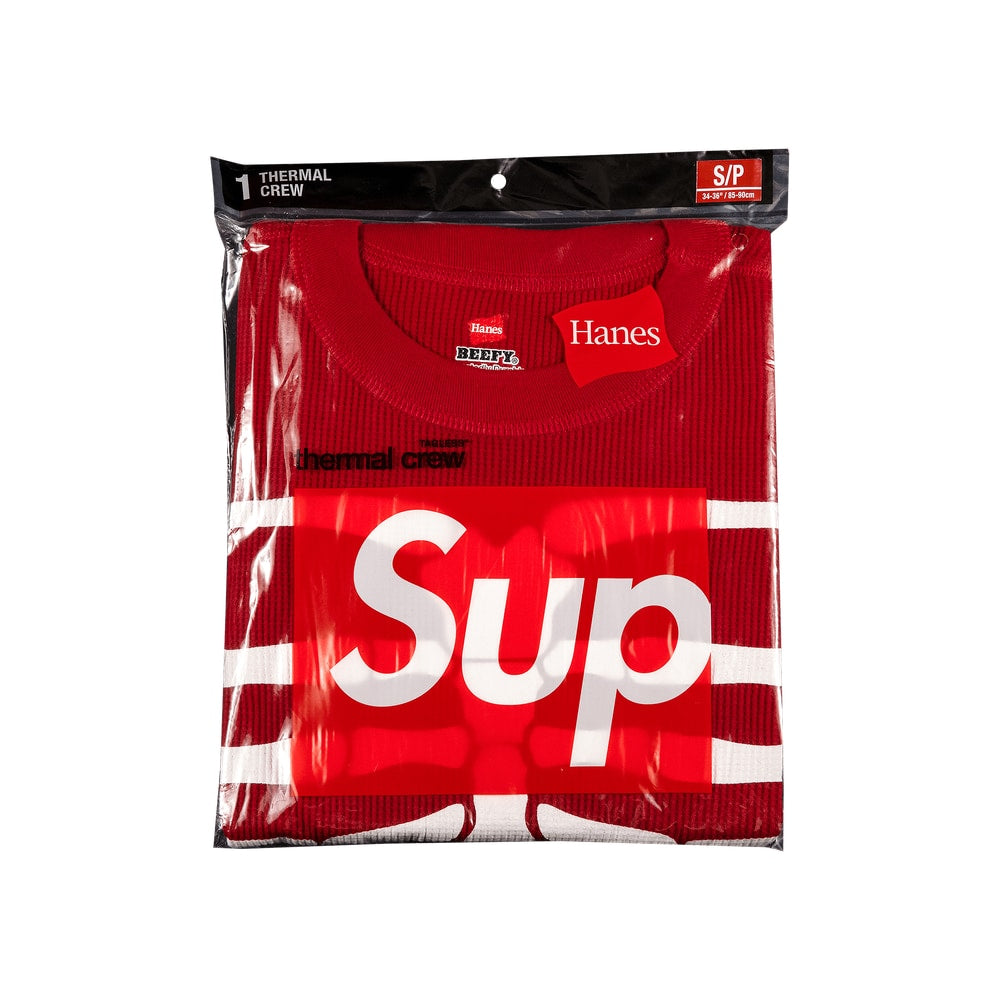 Supreme x Hanes Bones Thermal Crew (1 Pack) Red – kleding