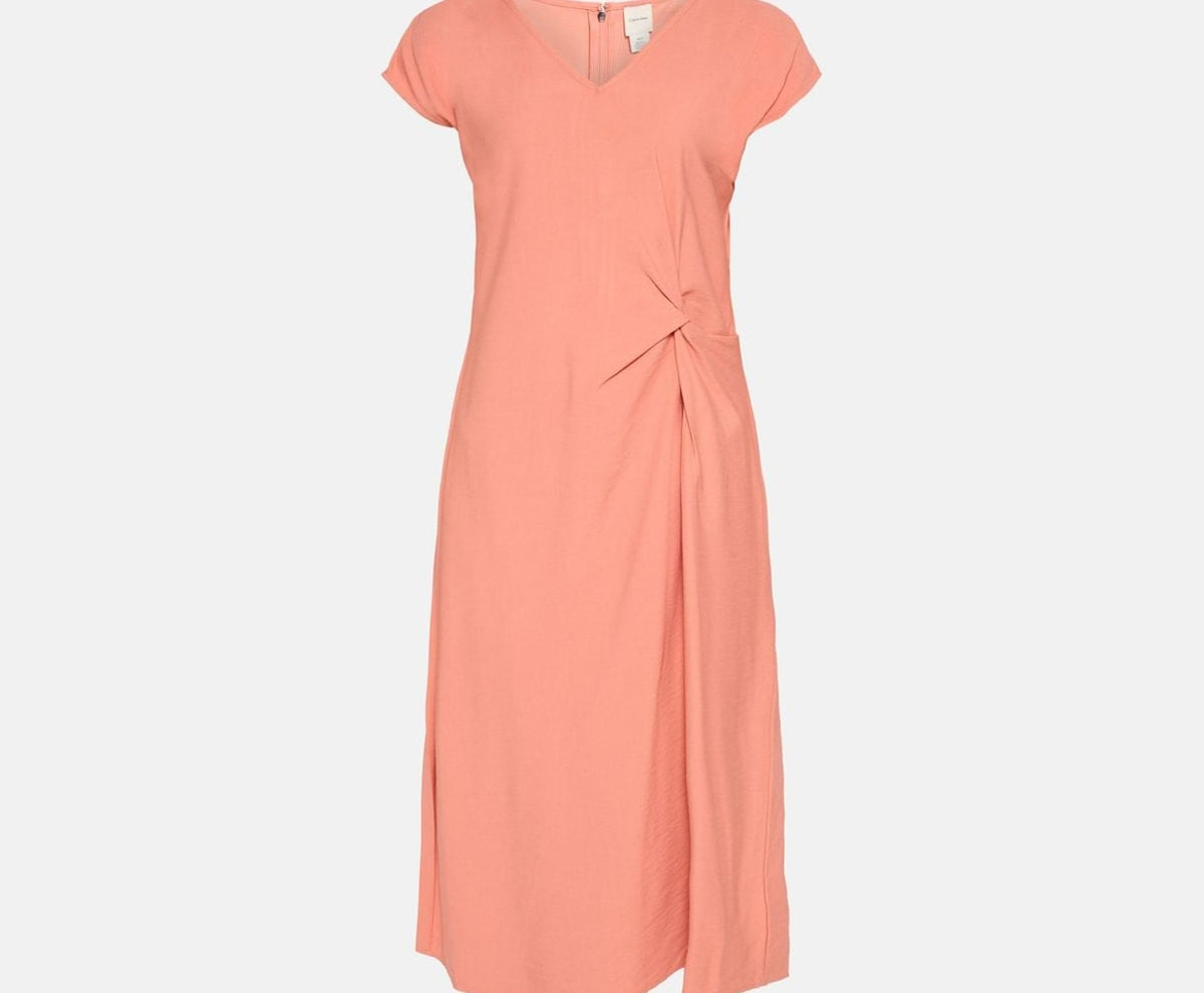 Calvin Klein Midi dress Orange – облекло, оранжев