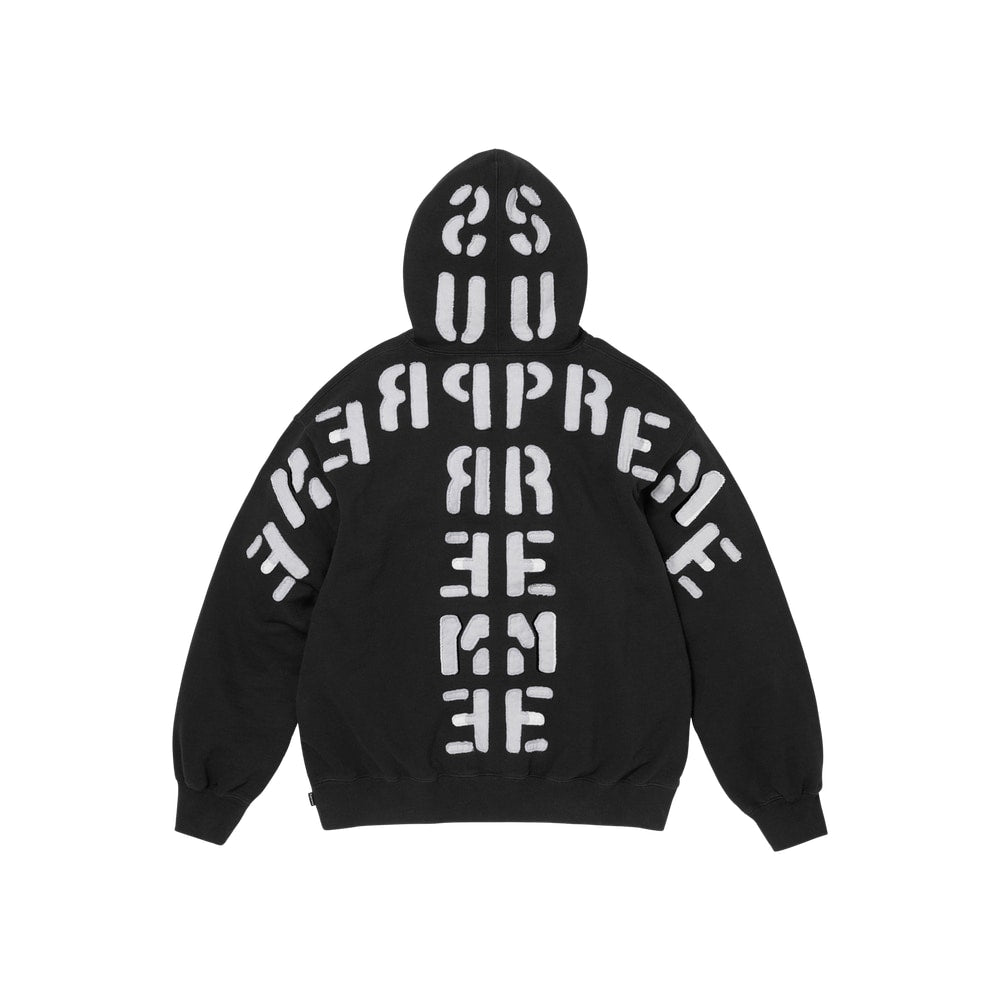 Supreme Mirrored Appliqué Hooded Sweatshirt Black