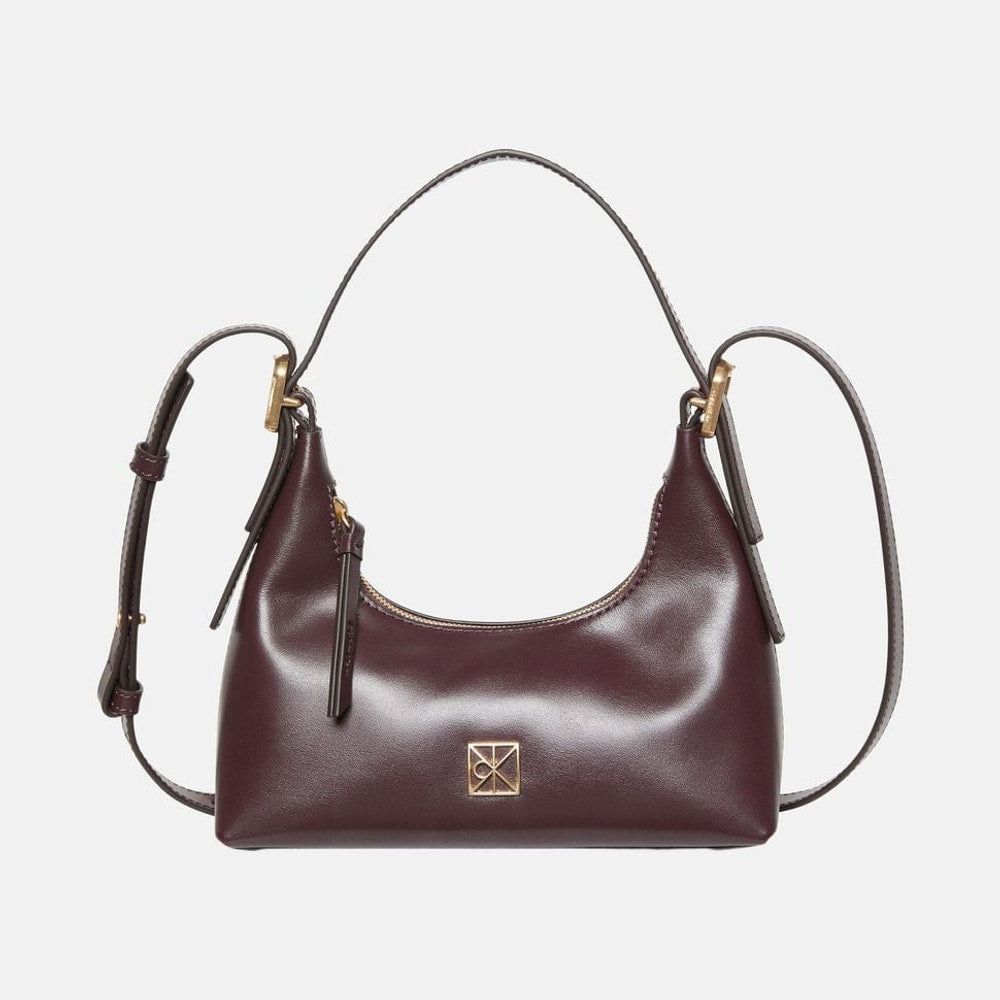 Calvin Klein Leather shoulder bag Red – torba, czerwony
