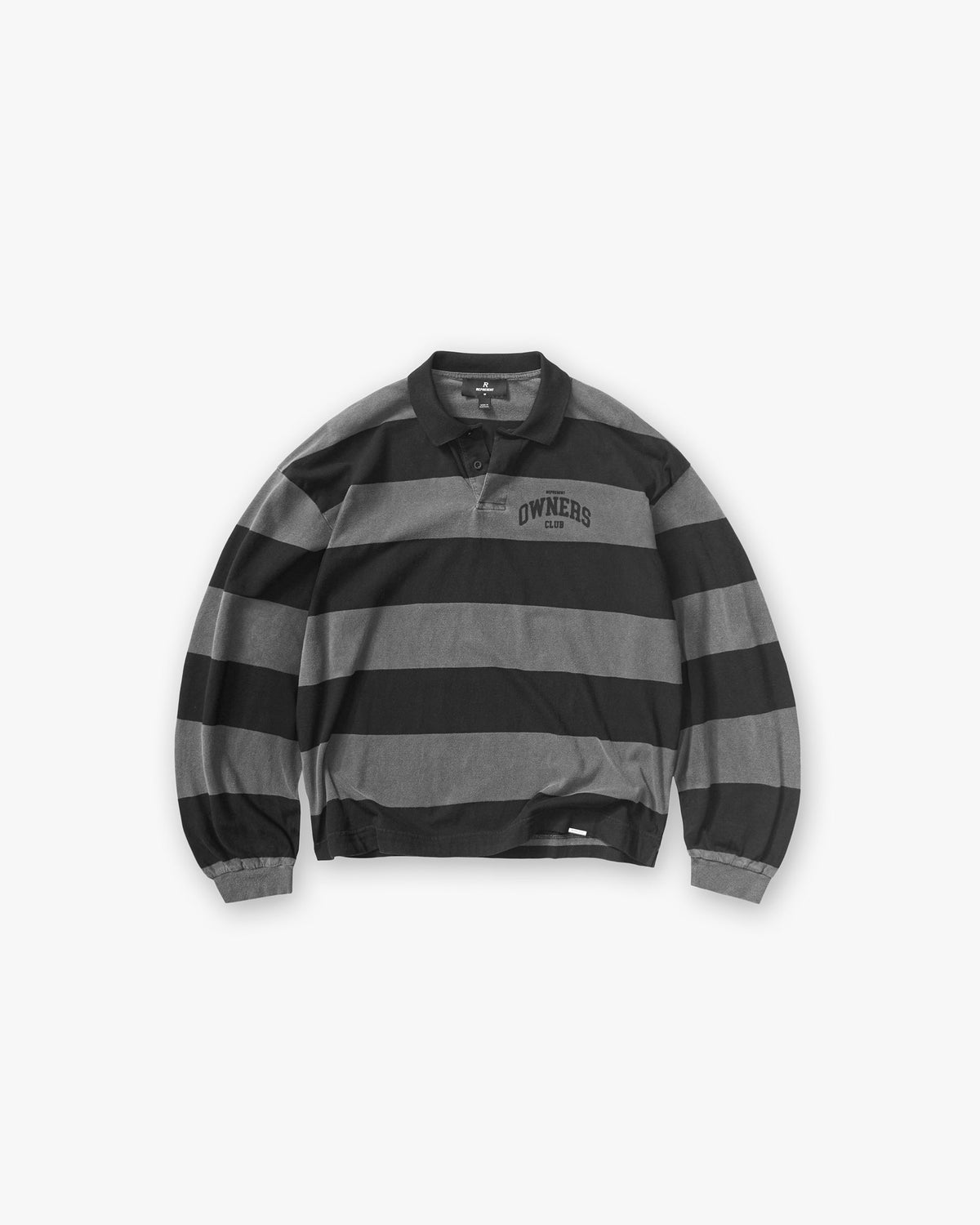 Represent Owners Club Rugby Stripe Top Weathered Black