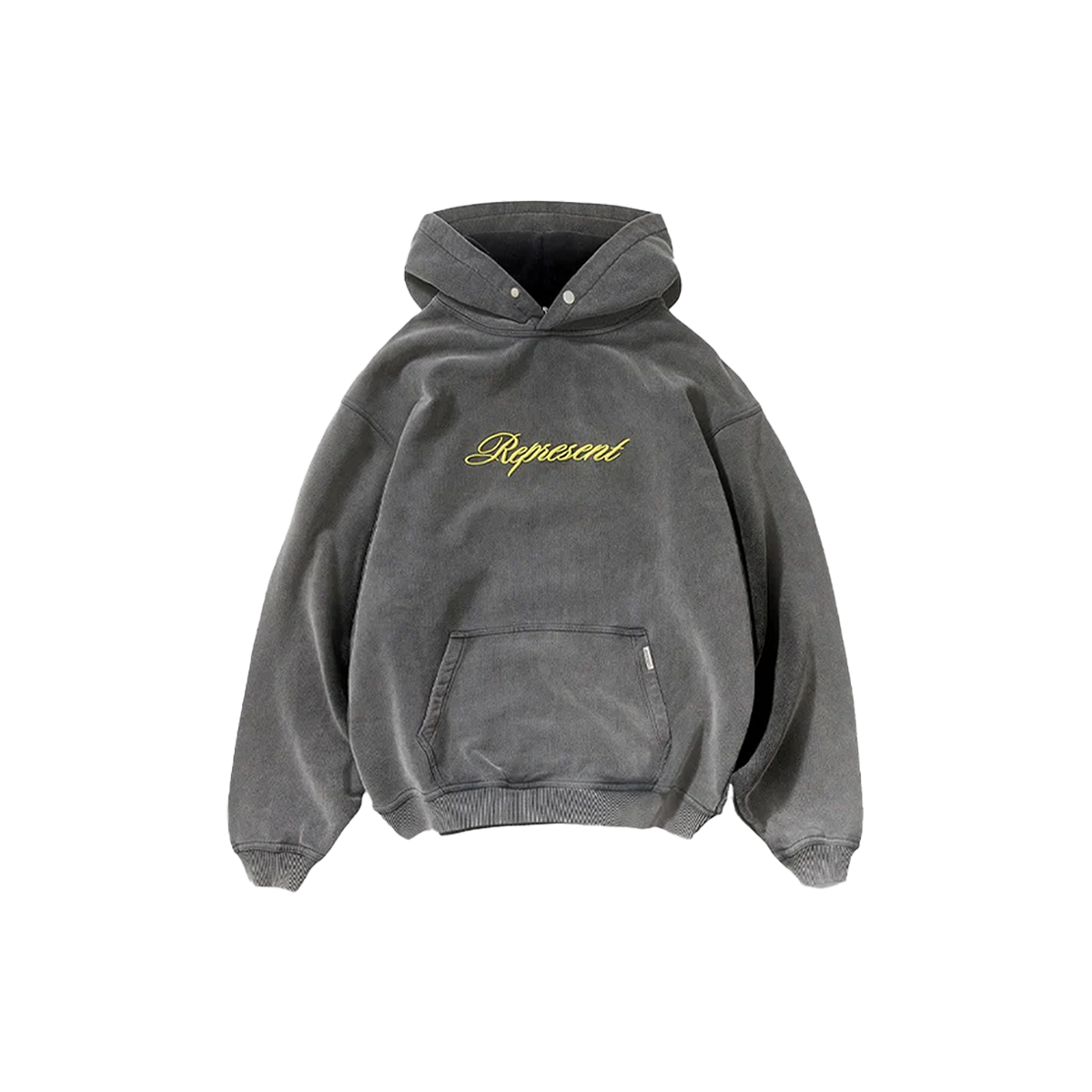 Represent Script Logo Hoodie Vintage Grey-Represent-pikastore.cz