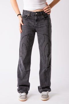 Custom Distressed Tribal Jeans Women's