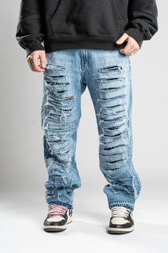 Custom Distressed Blue Jeans