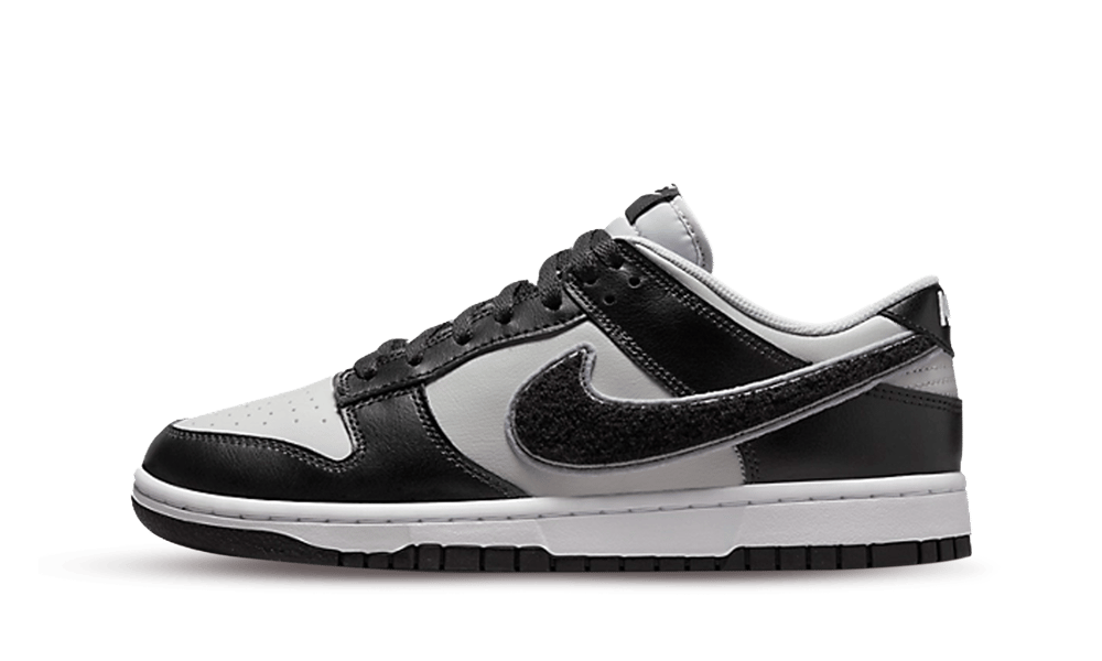 Nike Dunk Low Chenille Swoosh - Black Grey Fog-Nike-pikastore.cz