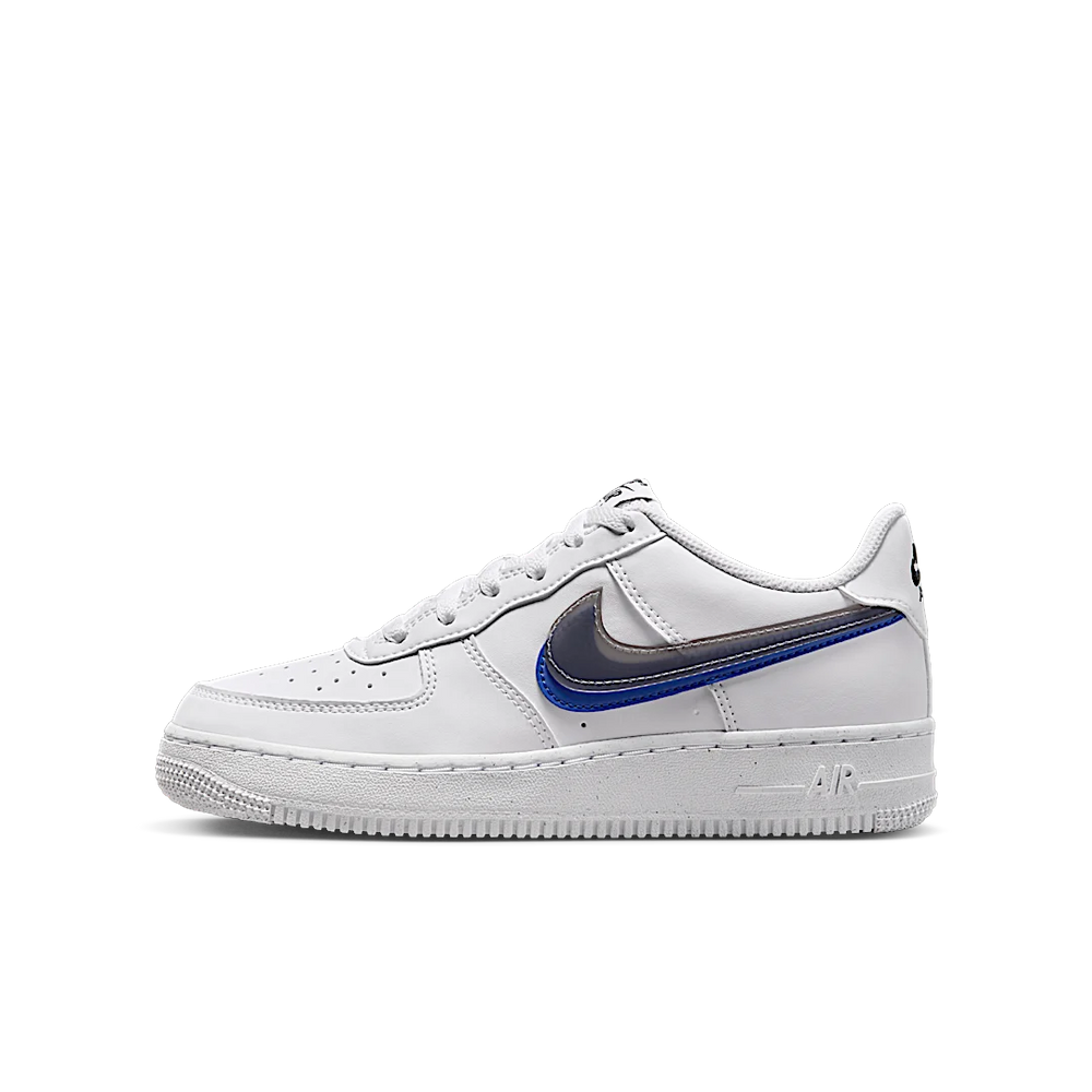 Nike Air Force 1 Low Impact Next Nature Double Swoosh White Black Blue (GS)-sneakers-Nike-pikastore.cz