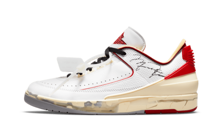 Nike Air Jordan 2 Retro Low SP Off-White White Red-sneakers-Air Jordan-pikastore.cz