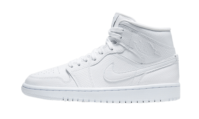 Nike Air Jordan 1 Mid White Snakeskin (Women's)-sneakers-Air Jordan-pikastore.cz