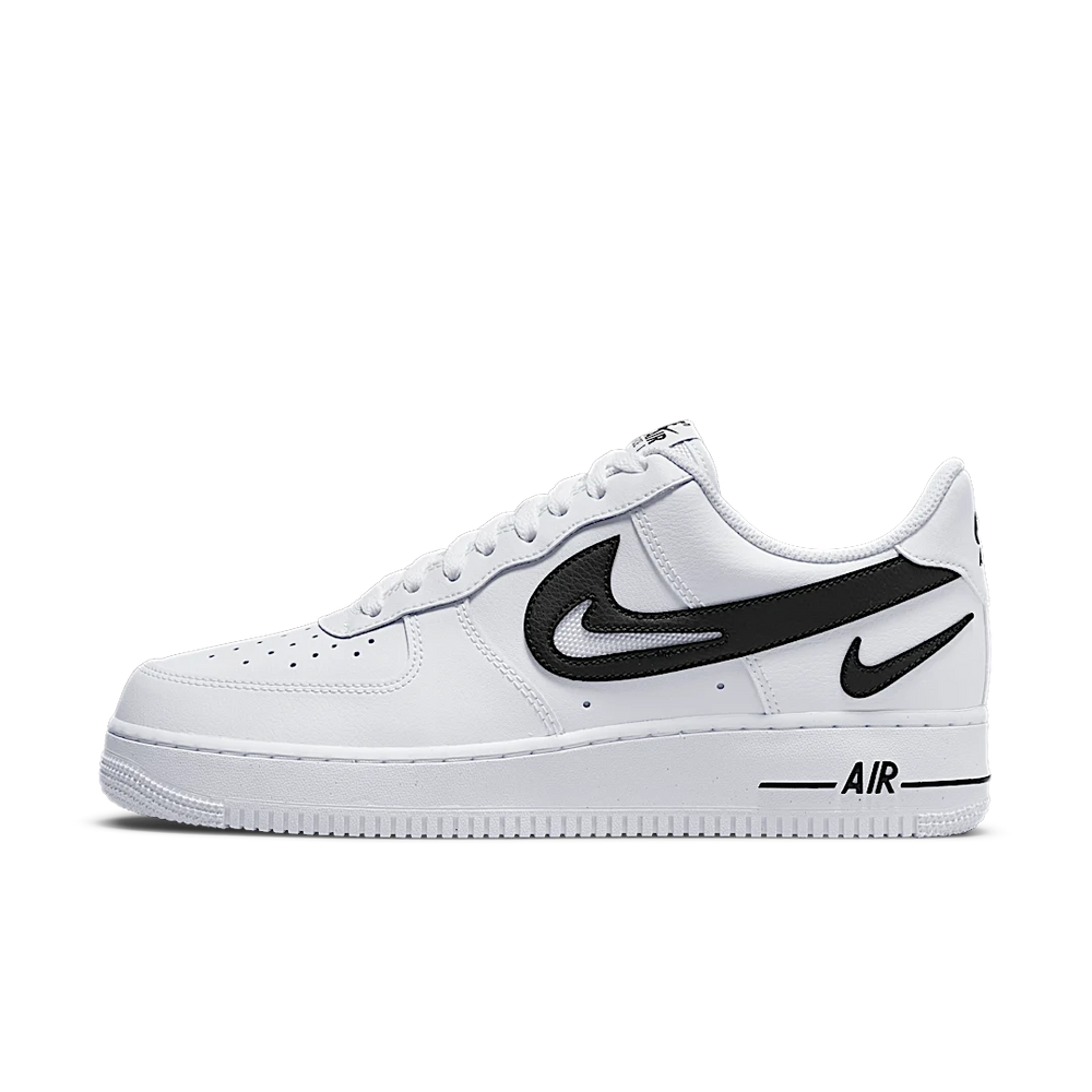 Nike Air Force 1 07 GS Cut Out Swoosh - White Black-Nike-pikastore.cz