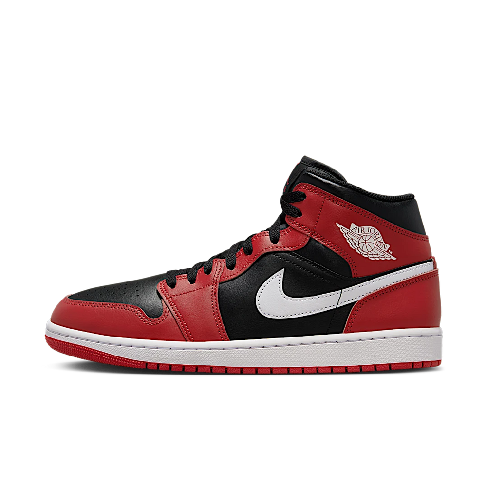 Nike Air Jordan 1 Mid GS Gym Red Black White-Air Jordan-pikastore.cz