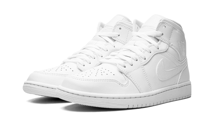 Nike Air Jordan 1 Mid Triple White (2022/2023)-sneakers-Air Jordan-pikastore.cz