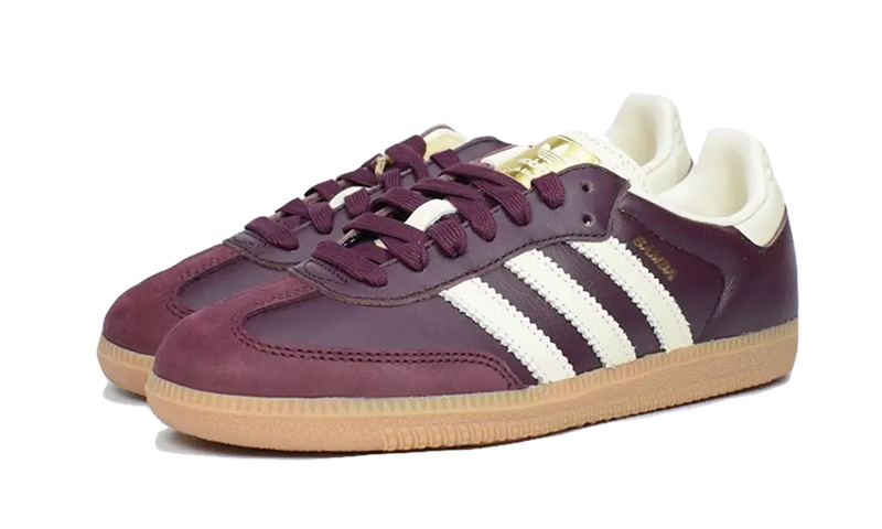Adidas Samba OG Maroon Gold Metallic (Women's)-sneakers-Adidas-pikastore.cz