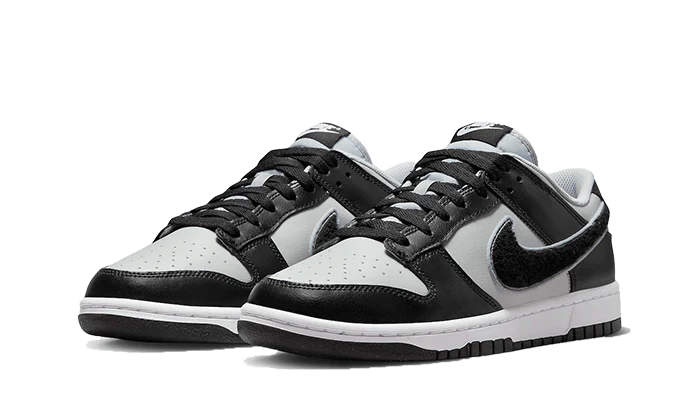 Nike Dunk Low Chenille Swoosh - Black Grey Fog-Nike-pikastore.cz