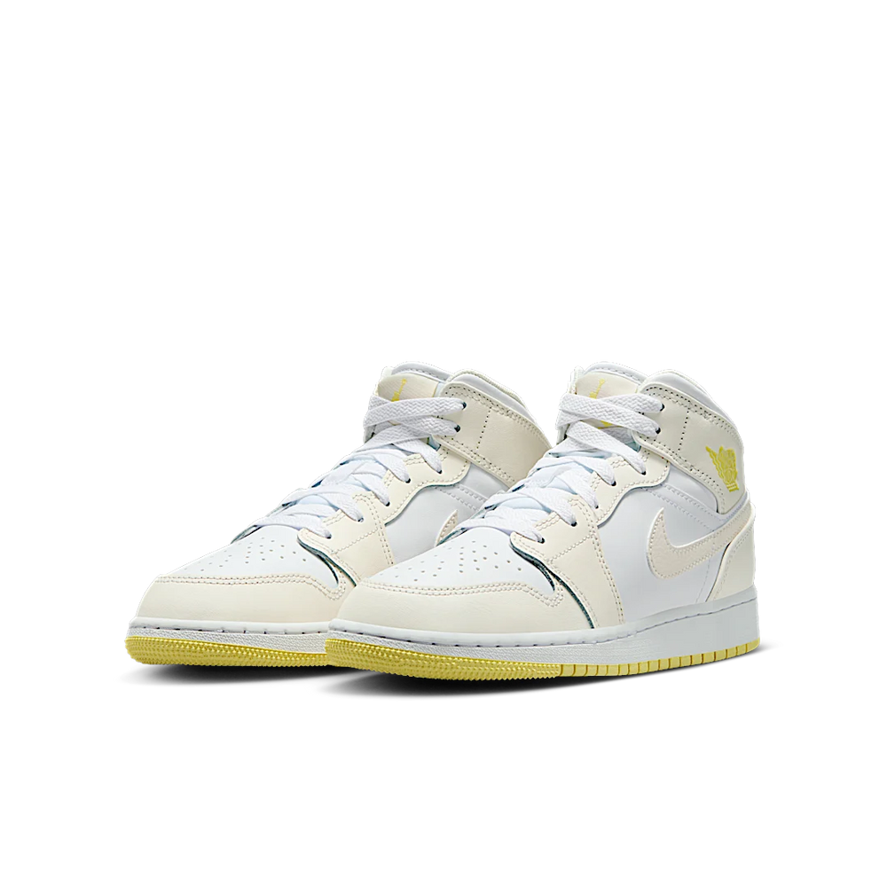 Nike Air Jordan 1 Mid GS Sail Light Laser Orange-Air Jordan-pikastore.cz
