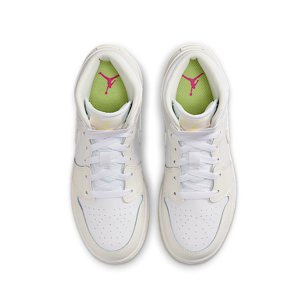 Nike Air Jordan 1 Mid GS Sail Light Laser Orange-Air Jordan-pikastore.cz