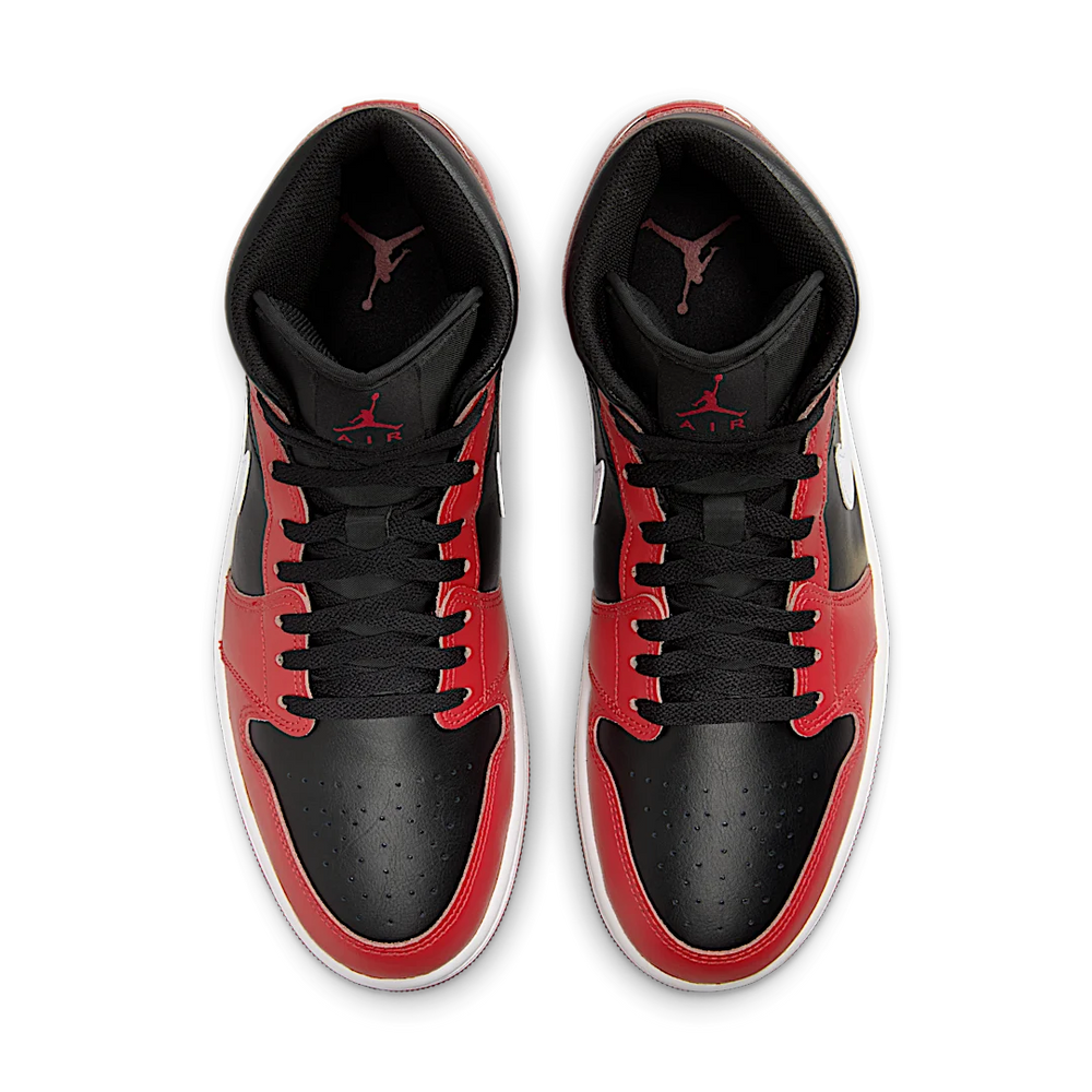 Nike Air Jordan 1 Mid GS Gym Red Black White-Air Jordan-pikastore.cz