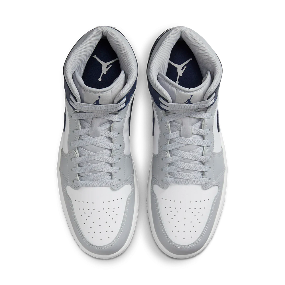 Nike Air Jordan 1 Mid Wolf Grey Midnight Navy-Air Jordan-pikastore.cz