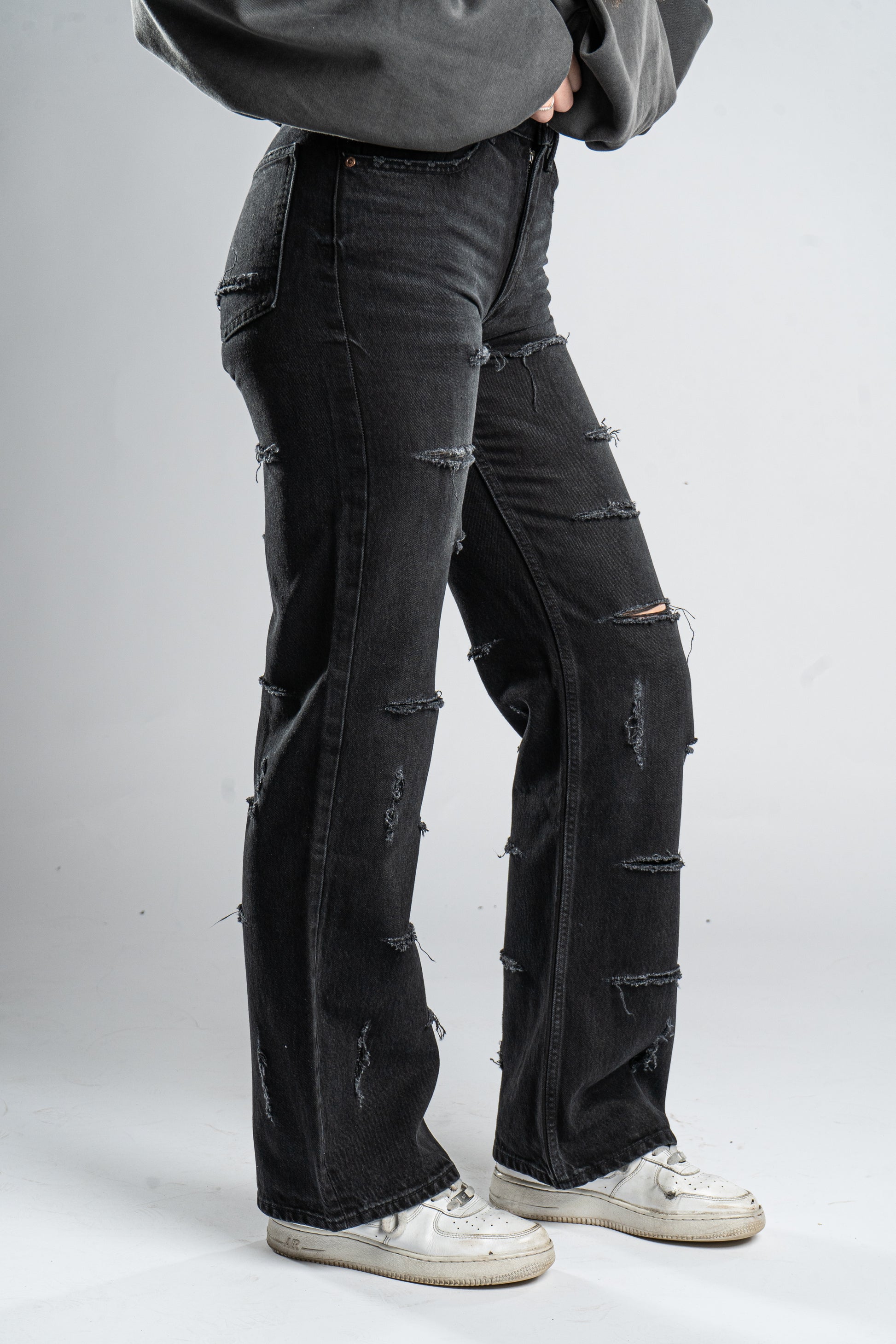 Custom WMNS Basic Distressed Jeans-Kalhoty-Custompantsprg-pikastore.cz