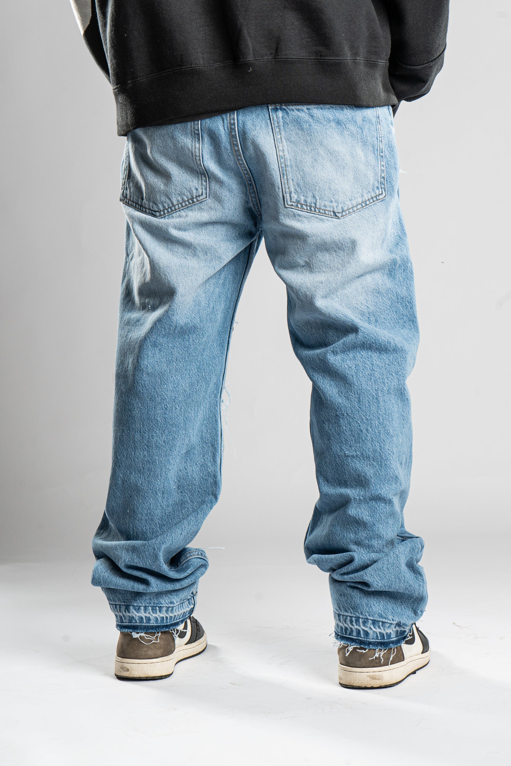 Custom Distressed Blue Jeans-Kalhoty-Custompantsprg-pikastore.cz