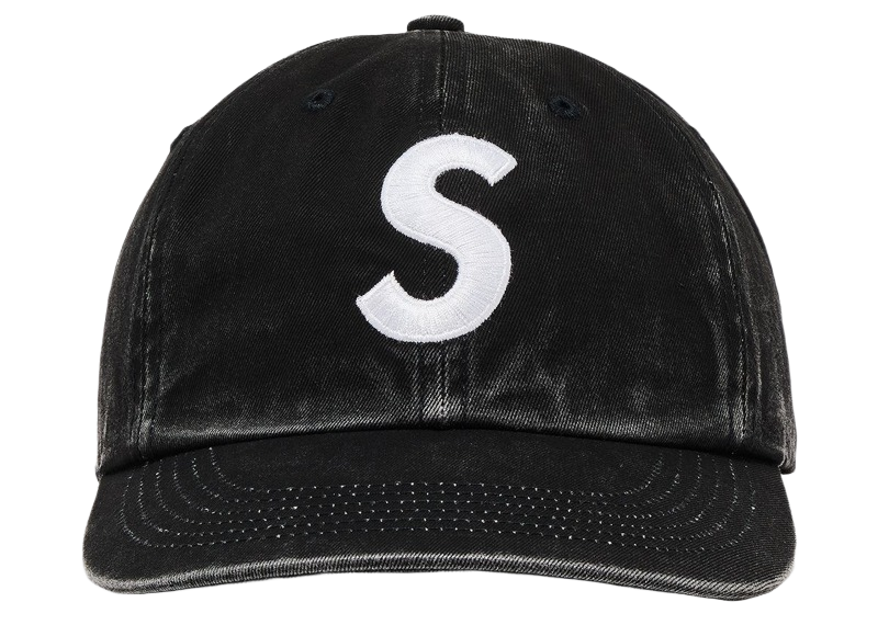 Supreme Pigment Coated 2-Tone S Logo 6-Panel Black-Supreme-pikastore.cz