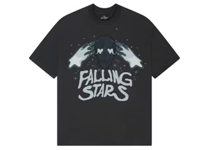 Broken Planet Falling Stars T-Shirt Soot Black-Broken Planet-pikastore.cz