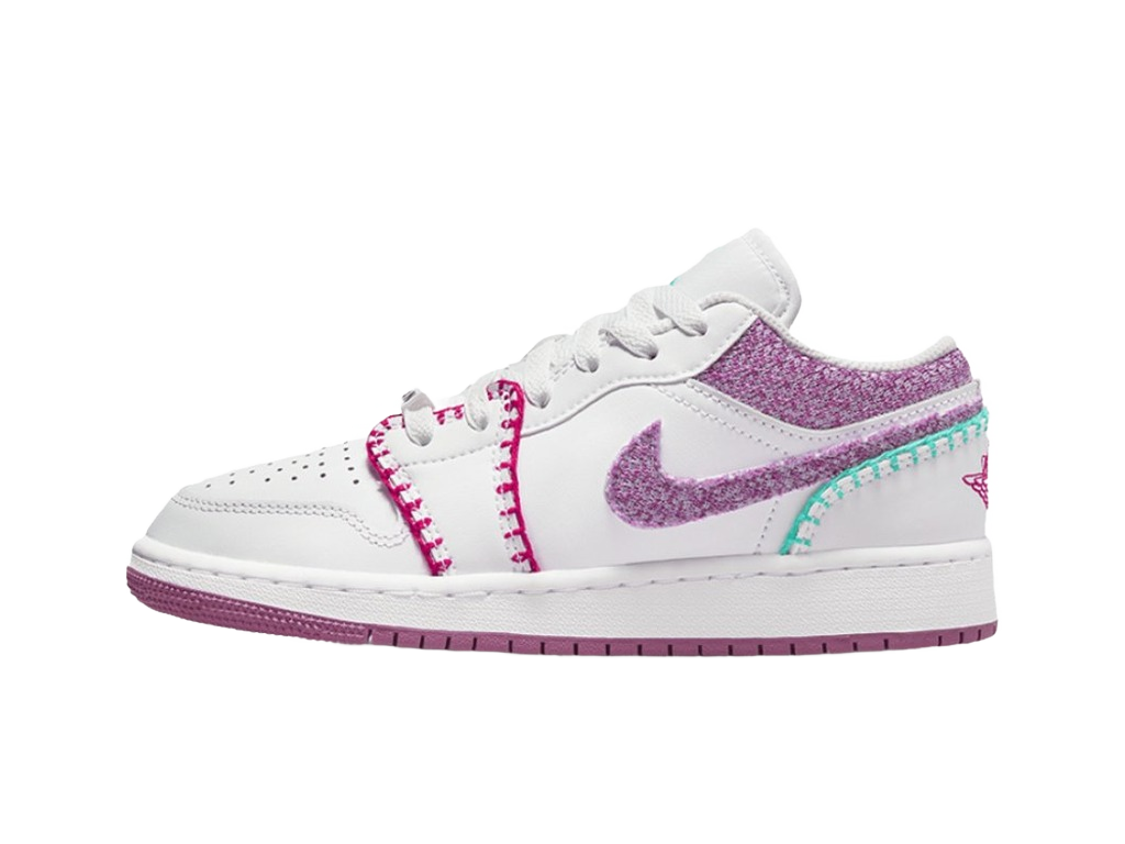Nike Air Jordan 1 Low White Light Bordeuax (GS)-sneakers-Air Jordan-pikastore.cz