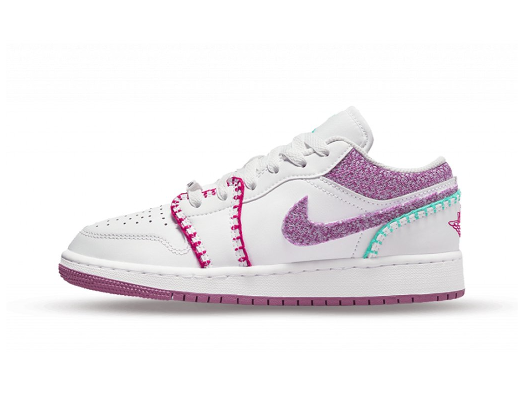 Jordan 1 Low White Light Bordeaux (GS)