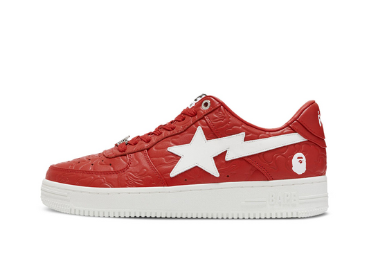 Wmns Bapesta #3 Line Camo Red