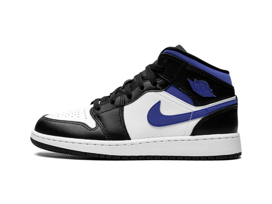 Nike Jordan 1 Mid White Black Racer Blue (GS)