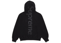 Supreme Satin Applique Hooded Sweatshirt (FW25) Black