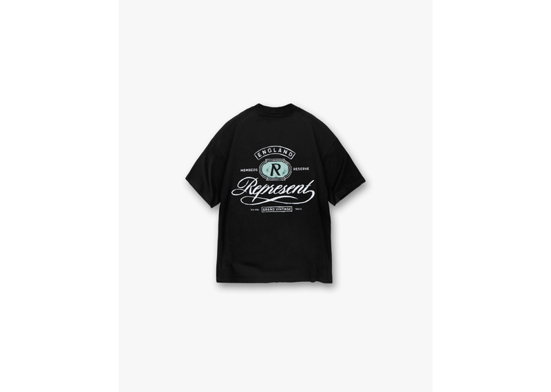 Represent Grand Vintage Hand Drawn T-Shirt Jet Black-Represent-pikastore.cz