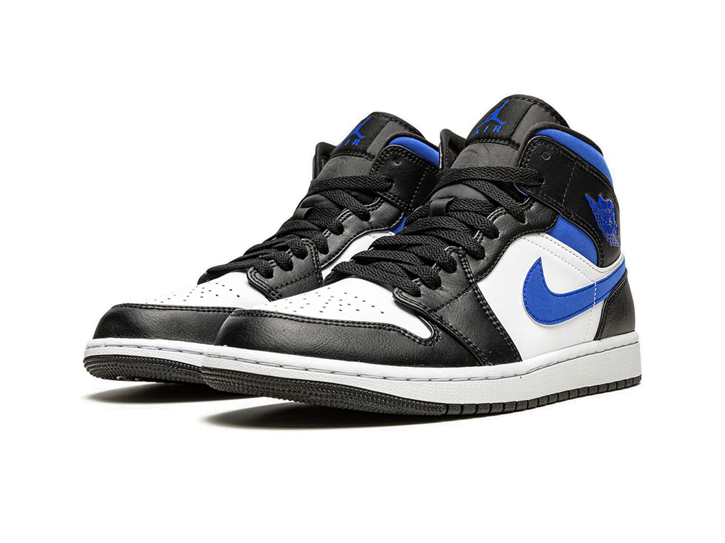 Nike Jordan 1 Mid White Black Racer Blue (GS)