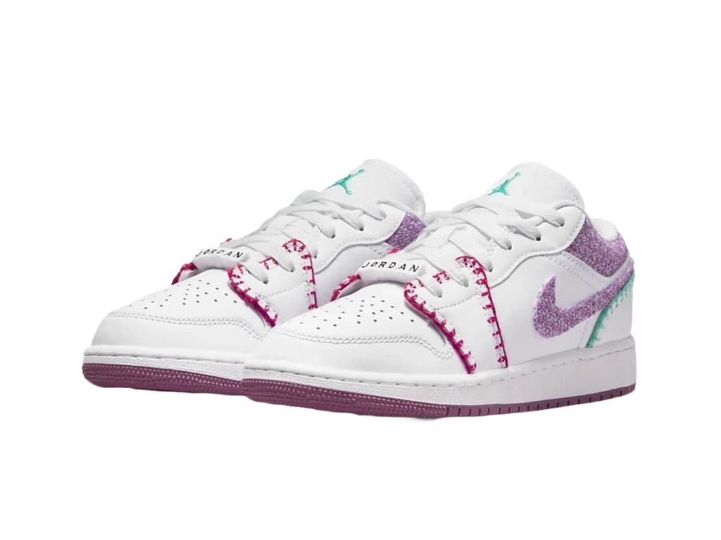 Nike Air Jordan 1 Low White Light Bordeuax (GS)-sneakers-Air Jordan-pikastore.cz