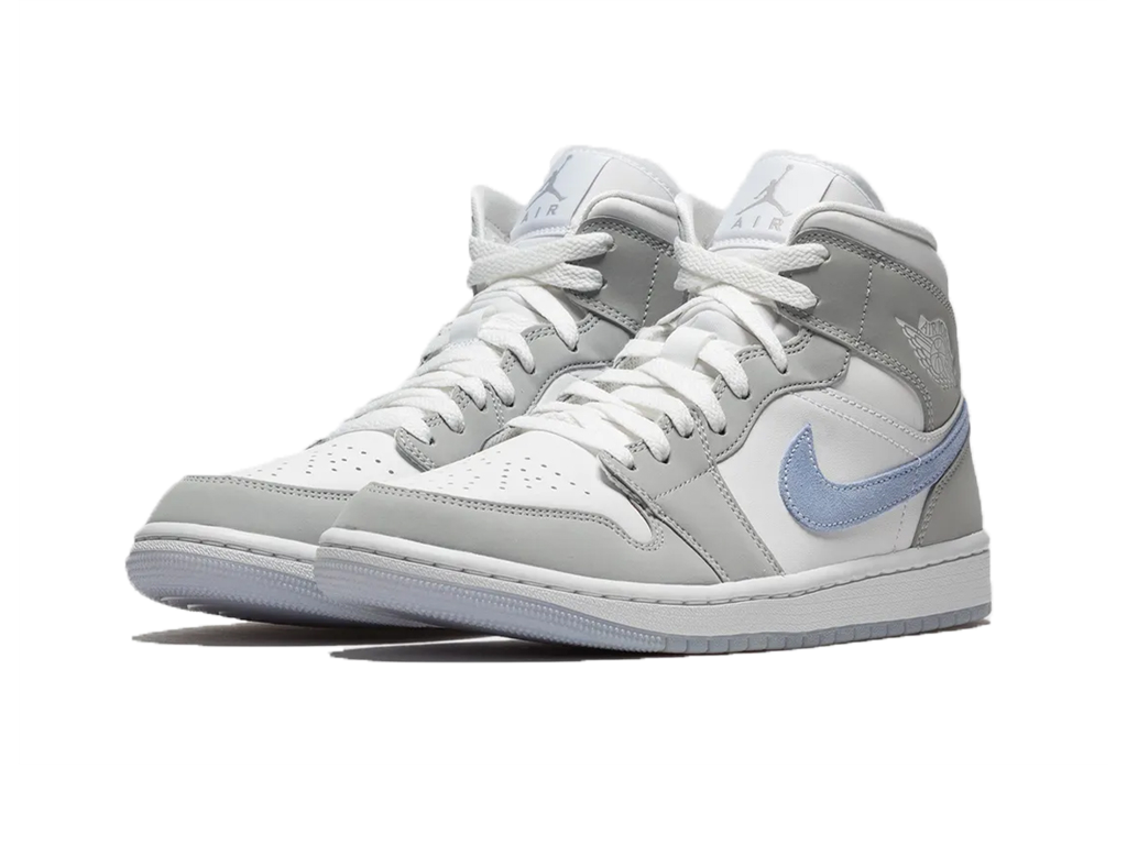Nike Jordan 1 Mid Wolf Grey Aluminum (Women's)-sneakers-Air Jordan-pikastore.cz