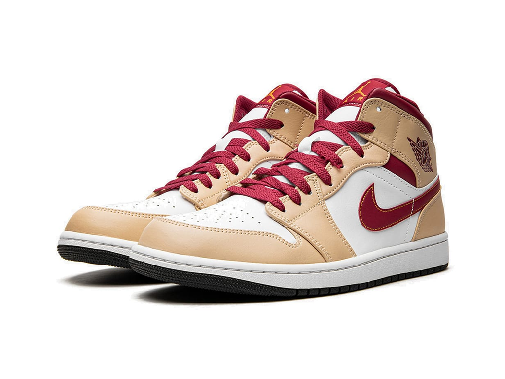Nike Jordan 1 Mid Light Curry Cardinal (GS)-sneakers-Air Jordan-pikastore.cz