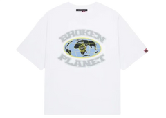 Broken Planet Market Grid T Shirt Snow White