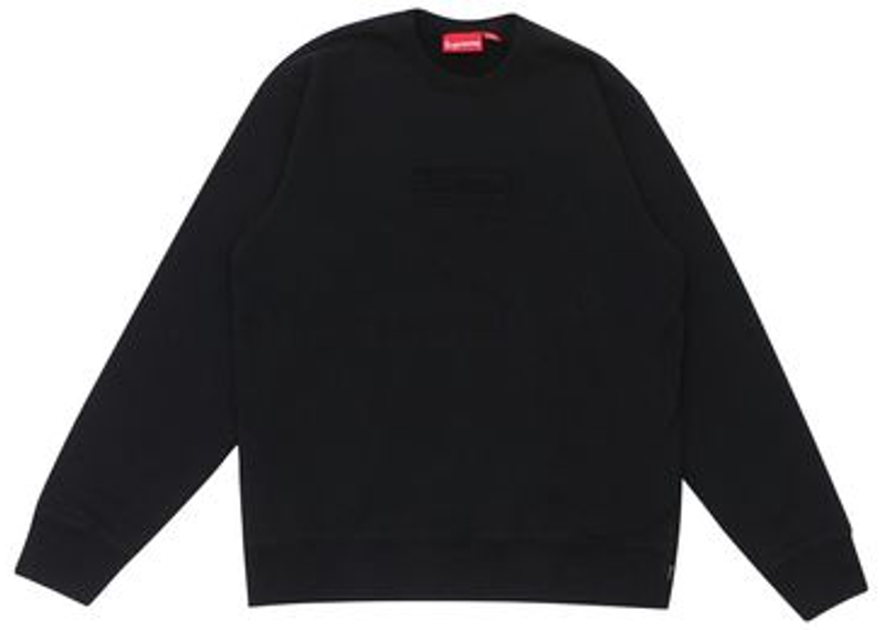 Supreme Cutout Logo Crewneck Black