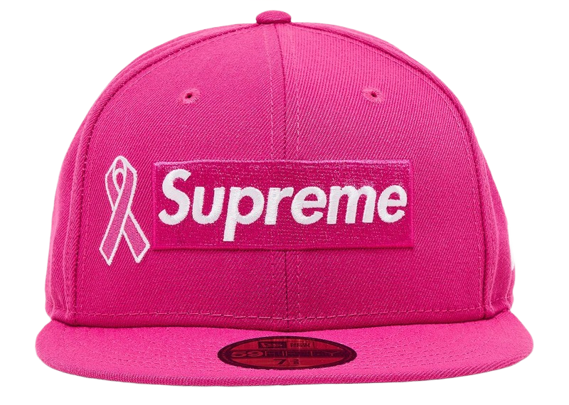 Supreme x New Era Breast Cancer Awareness Box Logo Fitted Hat Pink-Supreme-pikastore.cz