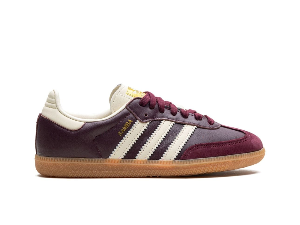 Adidas Samba OG Maroon Gold Metallic (Women's)-sneakers-Adidas-pikastore.cz
